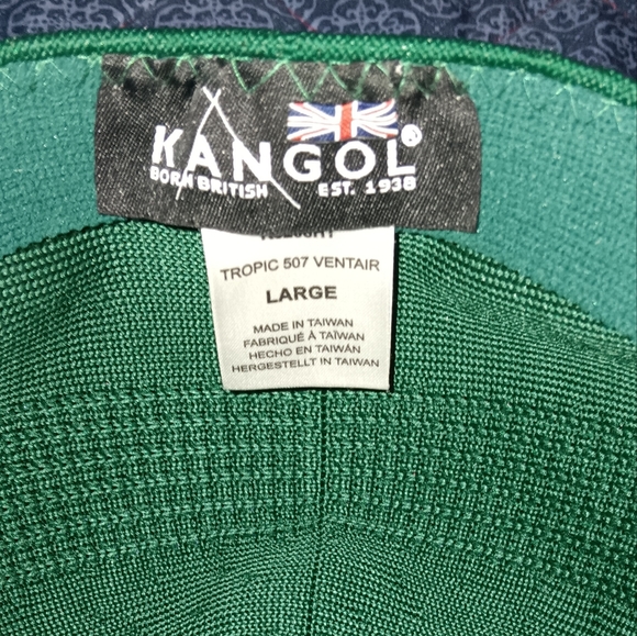 80s Kangol Tropic 507 Ventair Green Cap Hat Vintage - Picture 5 of 5